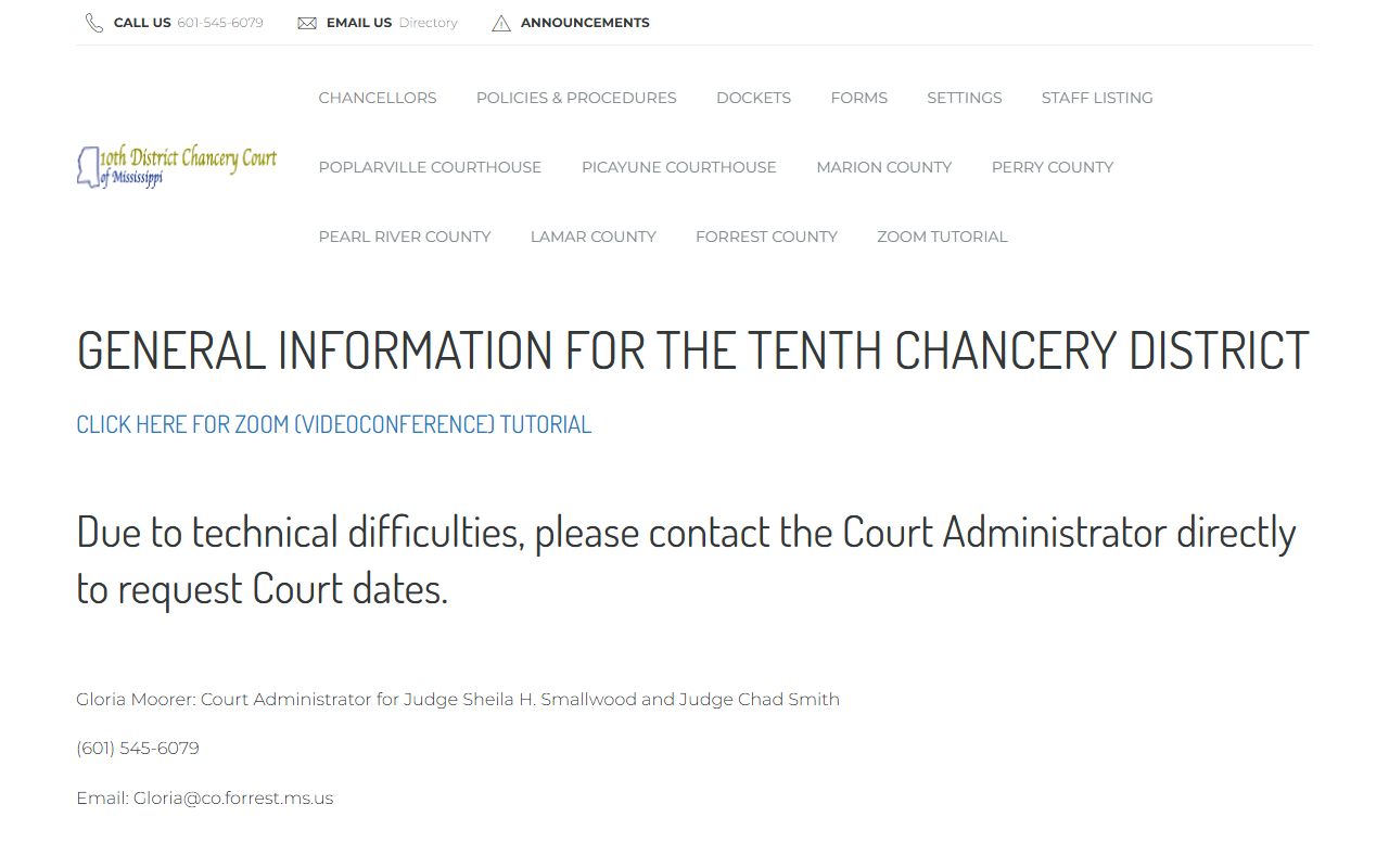 10th Chancery District overview page covering Lamar County probate records and estate matters